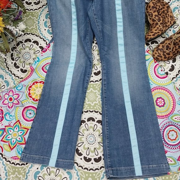 Handmade Denim - 2657 Size 12A Gap Upcycled Stretch Bell-Bottoms.